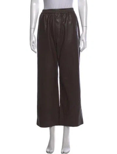 Pre-owned Nanushka Wide Leg Pants In Brown