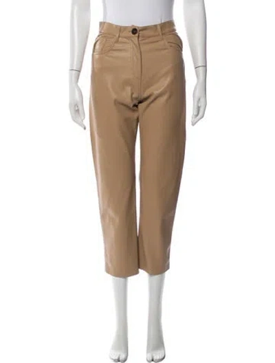 Pre-owned Nanushka Wide Leg Pants In Brown/neutrals