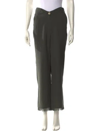 Pre-owned Nanushka Wide Leg Pants In Green