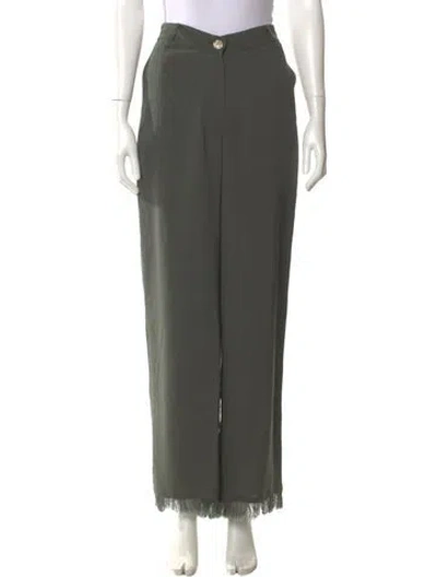 Pre-owned Nanushka Wide Leg Pants In Green