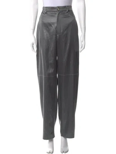 Pre-owned Nanushka Wide Leg Pants In Green