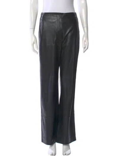 Pre-owned Nanushka Wide Leg Pants In Green