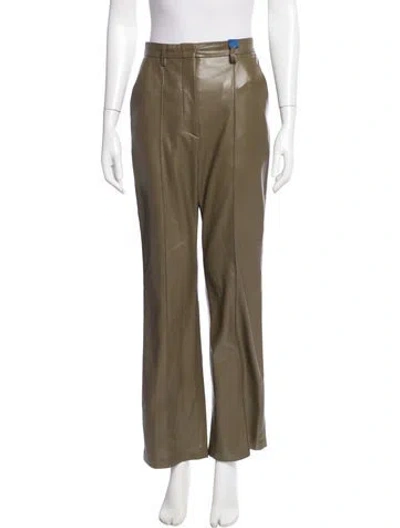 Pre-owned Nanushka Wide Leg Pants In Green