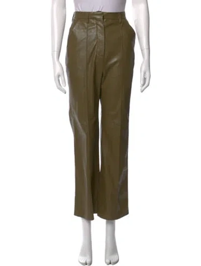 Pre-owned Nanushka Wide Leg Pants In Green