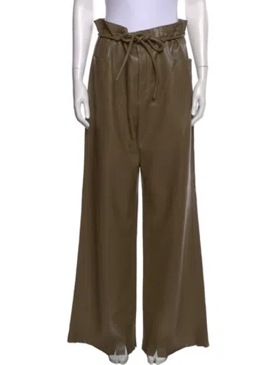 Pre-owned Nanushka Wide Leg Pants In Green