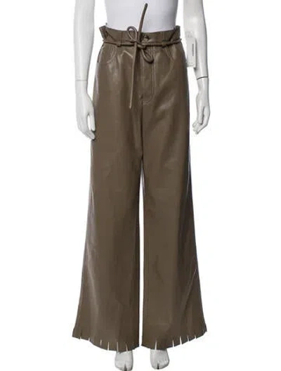 Pre-owned Nanushka Wide Leg Pants In Green