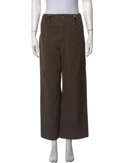 Pre-owned Nanushka Wide Leg Pants In Green