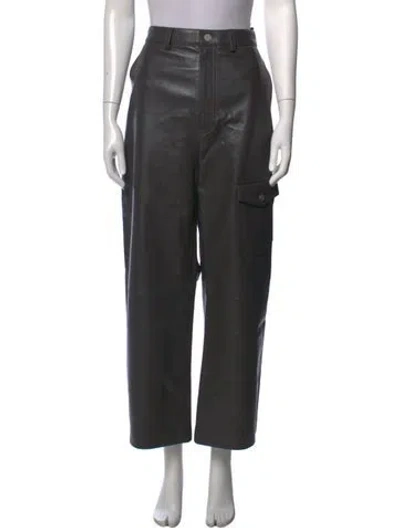 Pre-owned Nanushka Wide Leg Pants In Grey