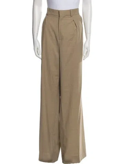 Pre-owned Nanushka Wide Leg Pants In Neutral