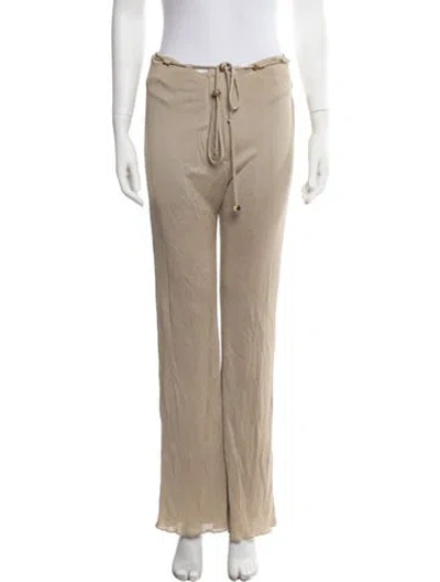Pre-owned Nanushka Wide Leg Pants In Neutrals