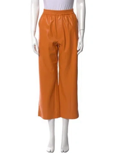 Pre-owned Nanushka Wide Leg Pants In Orange