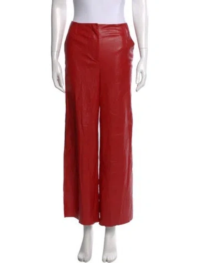 Pre-owned Nanushka Wide Leg Pants In Red