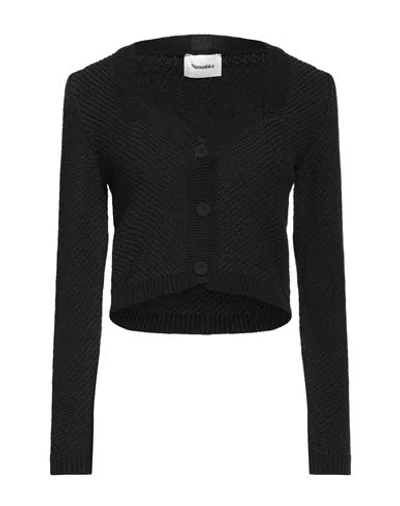 Nanushka Woman Cardigan Black Size Xs Cotton
