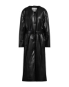 Nanushka Woman Coat Black Size L Recycled Polyester, Polyurethane In Black