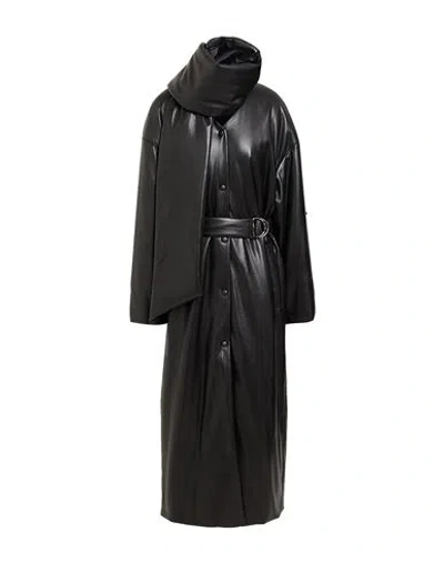 Nanushka Woman Coat Black Size S Recycled Polyester, Polyurethane