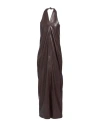 Nanushka Woman Maxi Dress Dark Brown Size M Recycled Polyester In Brown