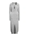 Nanushka Woman Maxi Dress Light Grey Size S Acrylic, Polyamide, Wool, Baby Alpaca Wool, Elastane In Grey