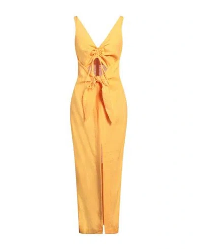 NANUSHKA NANUSHKA WOMAN MAXI DRESS MANDARIN SIZE S LINEN
