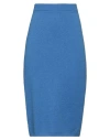 Nanushka Woman Midi Skirt Azure Size S Merino Wool, Polyamide, Elastane In Blue