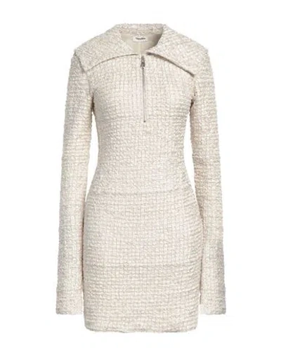 Nanushka Woman Mini Dress Beige Size M Recycled Polyester