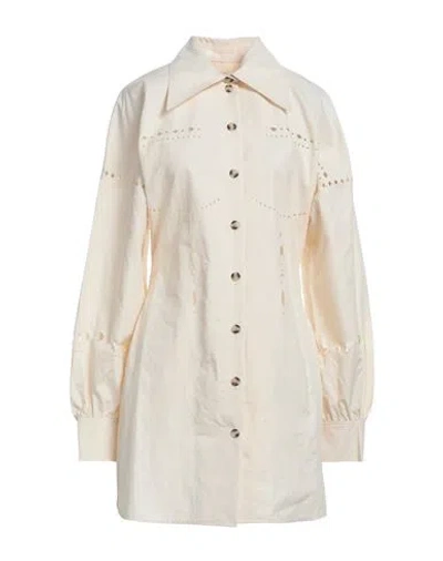 Nanushka Woman Short Dress Beige Size L Cotton