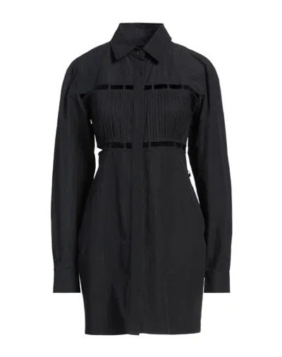 Nanushka Woman Mini Dress Black Size M Polyamide, Cotton