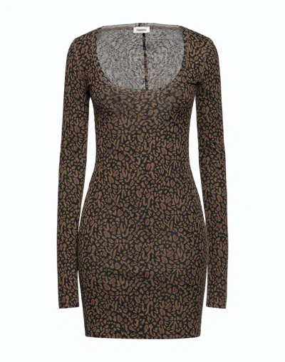 Nanushka Short Dresses In Brown