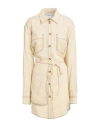 Nanushka Woman Mini Dress Ivory Size M Viscose, Polyester In Yellow