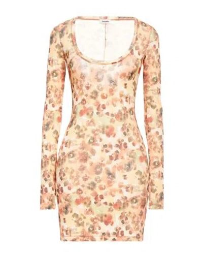 Nanushka Woman Mini Dress Mustard Size L Polyester, Elastane In Yellow