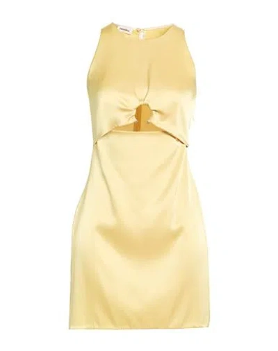 Nanushka Woman Mini Dress Pastel Yellow Size M Triacetate, Polyester