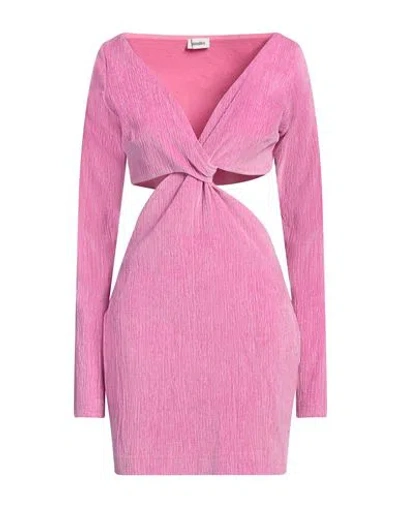 Nanushka Desta Cut-out Velvet Dress In Pink