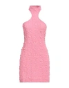 Nanushka Woman Mini Dress Pink Size M Recycled Polyester, Polyamide, Elastane In Pink