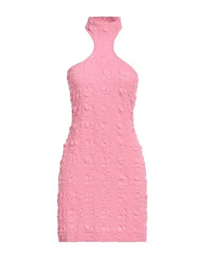 Nanushka Woman Mini Dress Pink Size M Recycled Polyester, Polyamide, Elastane