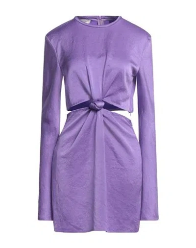 Nanushka Woman Mini Dress Purple Size L Polyester