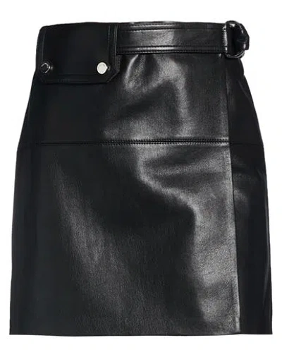 Nanushka Woman Mini Skirt Black Size Xxs Polyurethane