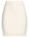 Nanushka Woman Mini Skirt Ivory Size L Cotton, Polyamide, Polyester In White
