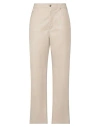 Nanushka Woman Pants Beige Size L Polyurethane, Polyester In Beige