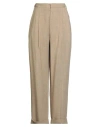 Nanushka Woman Pants Beige Size L Viscose, Silk In Brown