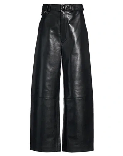 Nanushka Woman Pants Black Size L Polyester, Polyurethane, Leather Fibre