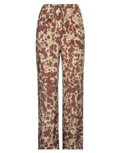 NANUSHKA NANUSHKA WOMAN PANTS BROWN SIZE M CUPRO
