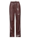 Nanushka Woman Pants Chocolate Brown Size S Recycled Polyester, Polyurethane In Brown