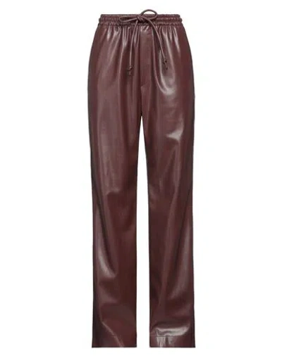 Nanushka Woman Pants Chocolate Brown Size S Recycled Polyester, Polyurethane