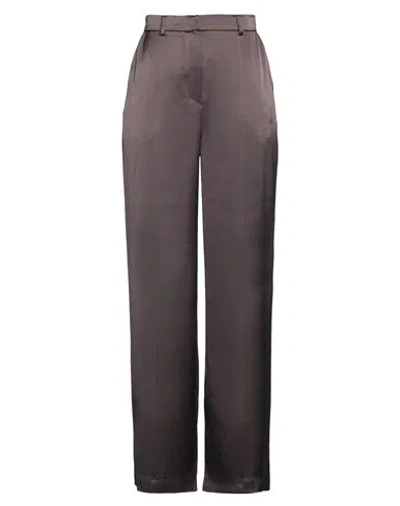 Nanushka Woman Pants Chocolate Brown Size M Triacetate, Polyester