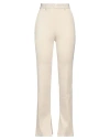 Nanushka Woman Pants Cream Size M Cotton, Leather In White