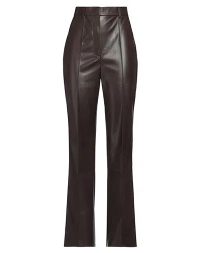 Nanushka Woman Pants Dark Brown Size M Recycled Polyester, Polyurethane