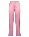 Nanushka Woman Pants Pink Size M Triacetate, Polyester, Reclaimed Leather In Pink