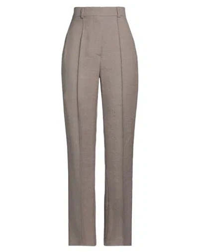 Nanushka Woman Pants Taupe Size L Wool In Grey
