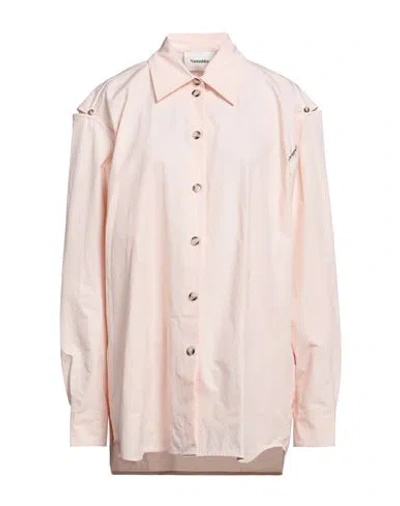 Nanushka Woman Shirt Blush Size Xs Cotton In Pink