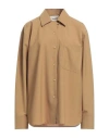 Nanushka Woman Shirt Camel Size S Modal, Polyester In Beige