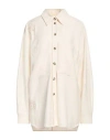 Nanushka Woman Shirt Ivory Size L Viscose, Recycled Polyester, Cotton In White
